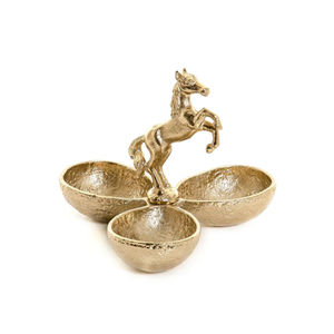 Elegante juego de cuencos dobles para Chocolate, diseño de árbol Floral dorado, contenedor de dulces de Metal hecho a mano para decoración del hogar de lujo - Product Image 3