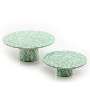 New Arrival Mother of Pearl <b>Stands</b> Exquisite Seashell Inlay Decorative <b>Cake</b> <b>Stand</b> - Product Image 1