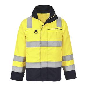 เสื้อแจ็คเก็ตนิรภัยสะท้อนแสงแบบกันน้ำ Hi-Vis ANSI Class 2 พร้อมไฟ LED วัสดุโพลีเอสเตอร์ รับสกรีนโลโก้ สำหรับงานก่อสร้าง ใช้งานบนถนน คุณภาพสูง - Product Image 4