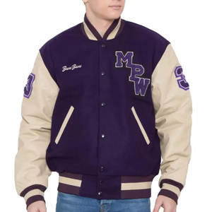 Chaqueta Lettermen de alta calidad hecha a medida para niños Diseño de béisbol Versity para hombres - Product Image 6