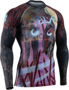 Maillot de compression sublimé à manches longues, Rashguard BJJ, design sublimé, vente chaude - Product Image 3
