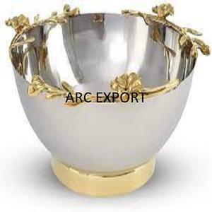 Cuencos de plata estándar para rebaño, Metal con soporte dorado, decoración elegante única, 3 juegos, cuencos para servir para accesorios de decoración del hogar - Product Image 6