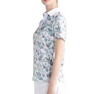 Polo de sport personnalisé pour femme en coton et élasthanne, respirant et performant - Product Image 5