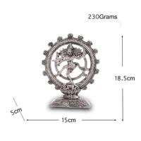 Métal argenté allemand antique de haute qualité, fait à la main, Natraj idole d'argent pour la décoration de la maison et le cadeau de retour de mariage