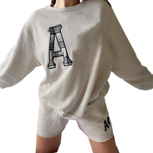 Nouveau sweat-shirt à col rond grec personnalisé pour l'école et le collège sweat-shirt Gsm lourd à épaules tombantes - Product Image 6