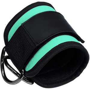 Correas de tobillo de neopreno con anillo en D doble de moda, levantamiento de pesas ajustable para equipo de gimnasio, accesorios de gimnasio de compresión - Product Image 2
