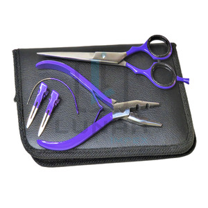 <b>Mini</b> Salon <b>Tool</b> <b>Kit</b> With Hair Extension Installation <b>Tools</b> in Lavender Finishing With Free Custom Brand Labelling - Product Image 4