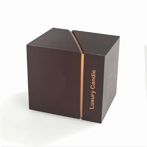 Sang Trọng Biểu Tượng Tùy Chỉnh Vuông Cứng Nhắc Tông Với Nắp Và Rỗng Oz Quà Tặng Giấy Mỹ Phẩm Nến Jar Hộp Quà Tặng Bao Bì Nến Hộp - Product Image 2