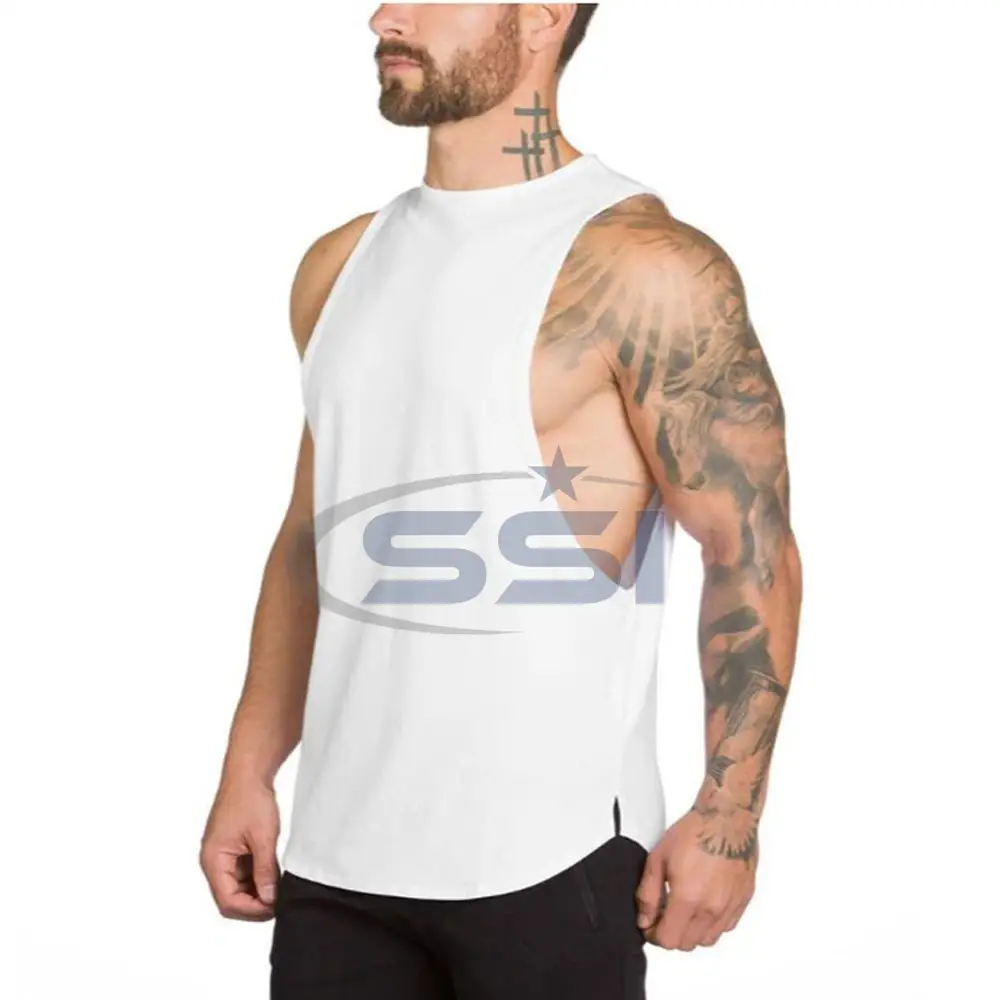 Muscleguys Stringer Débardeur Hommes Vêtements de musculation Fitness Mens Sleeveless gyms Gilets Cotton Singlets Muscle Tops