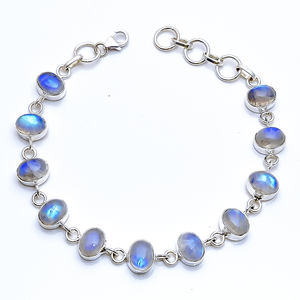 Mystic Topaz 925 Sterling <b>Silver</b> Handmade <b>Bracelet</b> with Gold Plating <b>Solid</b> Rose Gold Material for Party Gift Number Pattern - Product Image 4