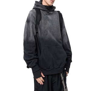 <b>Men</b> women <b>jacket</b> Custom Washed Oversized <b>Men's</b> Hoodie 100% Cotton <b>Thick</b> Distressed Spray Paint Design Enzyme Wash - Product Image 6