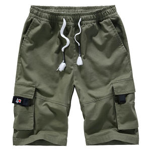 Short cargo vintage 100% coton pour hommes et femmes, respectueux de l'environnement, taille élastique, coupe décontractée, couleurs personnalisées - Product Image 1