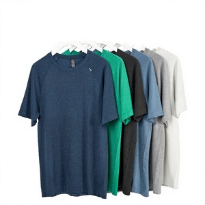 OEM Front O-Neck Blank Knitted Sporty Print T-shirt Polyester Spandex Regular Fit Vintage Eco-Friendly Quick Dry Breathable 280g - Product Image 1