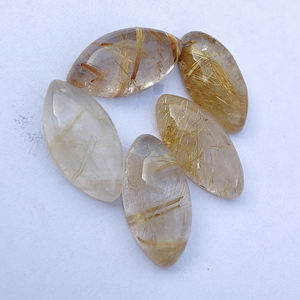 อัญมณีทรงเหลี่ยมสีทองธรรมชาติทรงหลังเรียบปรับเทียบได้ในทุกขนาด - Product Image 3