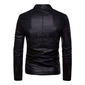 Wholesale Price Fashionable Men Leather <b>Jacket</b> PU Leather High Quality Men Leather <b>Jackets</b> - Product Image 2