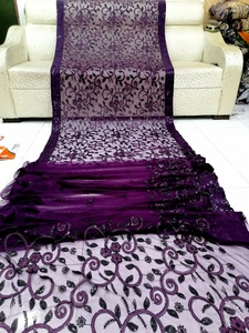 2023 Venta caliente indio pakistaní bordado Net Saree pesado trabajo hecho a mano secuencia fiesta desgaste Salwar Kameez tejido obra maestra - Product Image 5