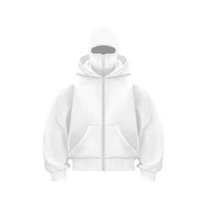 Sweat à capuche zippé pour homme avec logo personnalisé, orné de strass, poche unie, tissu polaire respirant à séchage rapide - Product Image 6