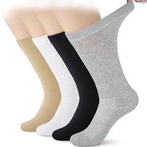 Calcetines deportivos para hombre, calcetines de algodón puro de talla grande, calcetines largos informales de Color sólido para oficina y negocios, calcetines suaves transpirables para hombre - Product Image 5