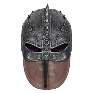 Masques en latex effrayants pour la saison d'Halloween <span class=keywords><strong>HLC</strong></span>, ensemble de tête, <span class=keywords><strong>casque</strong></span> de dragon tamer, masque de cosplay de guerrier, fabricant de masques en latex pour le visage - Product Image 1