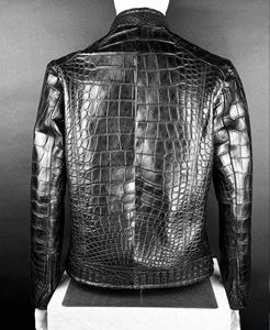 Ventes en gros de vestes en cuir pour hommes de haute qualité, col montant, hiver, cuir gaufré, logo personnalisé, fabricant professionnel - Product Image 2