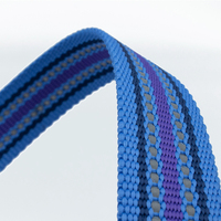 Sangle en tissu tissé en polyester recyclé multicolores arc-en-ciel personnalisée, sangles en tissu jacquard