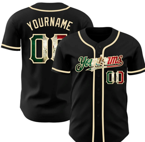 Diseñe camisetas de béisbol personalizadas para equipos juveniles y adultos con personalización completa que incluye bordado y serigrafía - Product Image 1
