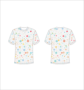 T-shirt pour homme à pois blancs, manches courtes, col rond, coupe décontractée, 100% coton tricoté respirant - Product Image 1