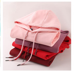 OEM <b>Men's</b> Polyester/Rayon <b>Sweatshirts</b> Custom Logo Hooded Pullover Drop Shoulder Thick Heavy Solid Pattern Hoodies Autumn - Product Image 3