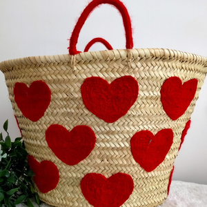 Beach <b>Bag</b> <b>Sequins</b> <b>Pink</b> White & Gold Moroccan Straw <b>Bag</b> Market - Product Image 1