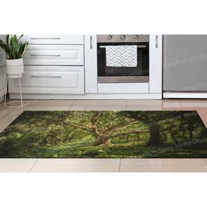 Alfombra con Estampado de Paisaje de Árbol Viejo - Lavable a Máquina, Decoración Rústica para el Hogar, Alfombra de Tapiz - Product Image 2