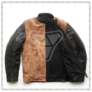 Adventure Motorbike Leather Jacket Men Riding Gear Protective Durable Racing Outdoor Men Motorbike Leather Jacket - Product Image 2