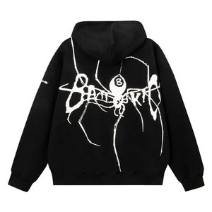 Sudadera con capucha con estampado de araña para hombres y mujeres Cremallera amantes de manga larga - Product Image 2