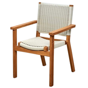 Mobilier d'extérieur Hotel Home Resort Chaise en bois de teck avec corde Chaise de jardin d'extérieur Chaise de balcon en gros - Product Image 3