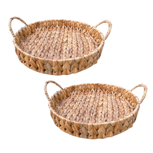 Handwoven WATER HYACINTH TRAY <b>FRUIT</b> <b>STORAGE</b> BASKET Snacks & Home Styling Home Decor Eco-Friendly <b>Fruit</b> Serving Basket - Product Image 1