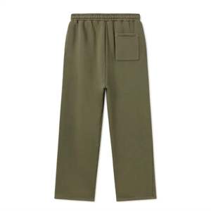 Joggers atléticos de algodón 100% para hombre, pantalones de chándal suaves y cómodos de peso pesado, estilo frontal plano de cintura media para gimnasio, ropa de salón informal - Product Image 2