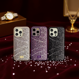 Fundas de Teléfono Móvil de Lujo con Diamantes en Relieve y Brillo, Resistentes a Impactos, de TPU+PC para - Product Image 2