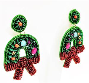 Pendientes de tuerca geométricos con cuentas de semillas de cristal dorado, moda navideña, personalidad elegante, regalo a granel con perlas, aniversario - Product Image 5