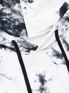 Sudadera Corta con Capucha de Moda para Mujer, Estilo Tie-Dye, Holgada, con Diseño Corto Transpirable, Tejido de Pana Ecológico - Product Image 5