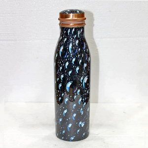 Botella de cobre de metal con diseño personalizado y estilo, precio bajo, antigua, elegante, hecha a mano, India, superventas, botella martillada de cobre - Product Image 3