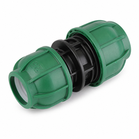 Raccord de compression réducteur double extrémité en PP pour irrigation agricole R1002 PN12.5 20-110mm, connecteur de tuyau HDPE avec joint NBR