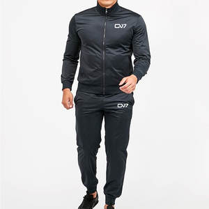 Chándales ajustados de calidad superior para hombre, conjunto de 2 piezas, logotipo personalizado, transpirable, cómodo, superventas Premium para invierno, sólido - Product Image 1