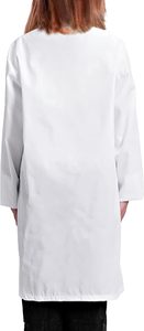 Vaslcare Blouse de laboratoire professionnelle en poly coton pleine longueur pour hommes et femmes docteur blanc avec fermeture à pression en toile - Product Image 2