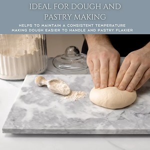 Tabla de cortar de diseñador de mármol gris y blanco para cortar la cocina Bandeja de servicio elegante Ideal para cocinar hornear y decoración del hogar - Product Image 5