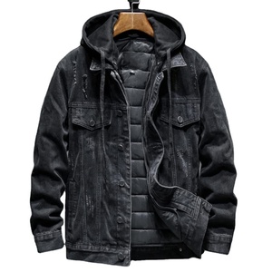 <b>Denim</b> Jeans Hoodie Men Winter Coats Jean Hoodies Fashion Outwear Casual Coats Hooded Cotton <b>Liner</b> <b>Denim</b> <b>Jacket</b> - Product Image 3