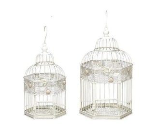 Cage à oiseaux en métal rustique unique faite à la main suspendue maison à oiseaux cage à oiseaux en fer Durable pour jardin extérieur et décoration intérieure - Product Image 6