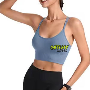 Sujetador Deportivo de Alta Calidad para Niñas, Transpirable, Sin Costuras, de Spandex, con Logotipo Personalizado, para Gimnasio, Entrenamiento, Estilo Halter, Espalda Descubierta - Product Image 3