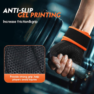 Gran oferta de guantes deportivos de entrenamiento cruzado, guantes de cuero para levantamiento de pesas, guantes de gimnasio con soporte para muñeca y agarre fuerte para entrenamiento - Product Image 3