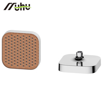 Robinet de douche mural moderne en ABS chromé avec jets de corps, économie d'eau, effet pluie, et pommeaux de douche filtrés carrés de 6 pouces pour eau dure
