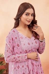 Colección de Conjuntos Kurti Anarkali de Georgette, Catálogo Completo Disponible a Precio de Mayoreo, Colección Premium. - Product Image 6