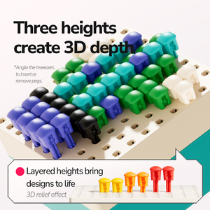 <span class=keywords><strong>Jeu</strong></span> <span class=keywords><strong>de</strong></span> construction MIDEER Pixel Art pour enfants, plateau à chevilles en forme <span class=keywords><strong>de</strong></span> champignon, mosaïque créative Montessori, ensemble d'activités éducatives Mideer - Product Image 2